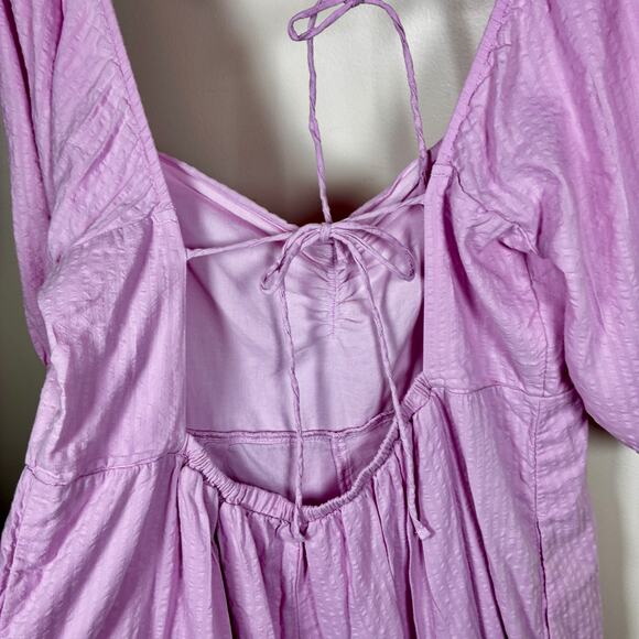 Abercrombie and Fitch Babydoll Romper Large Tall Milkmaid Romantic Feminine - Picture 4 of 12